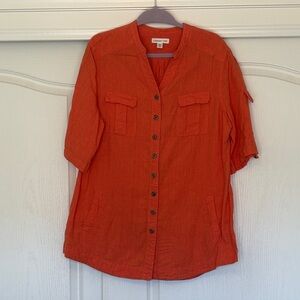 Coldwater Creek Orange Tunic Top
